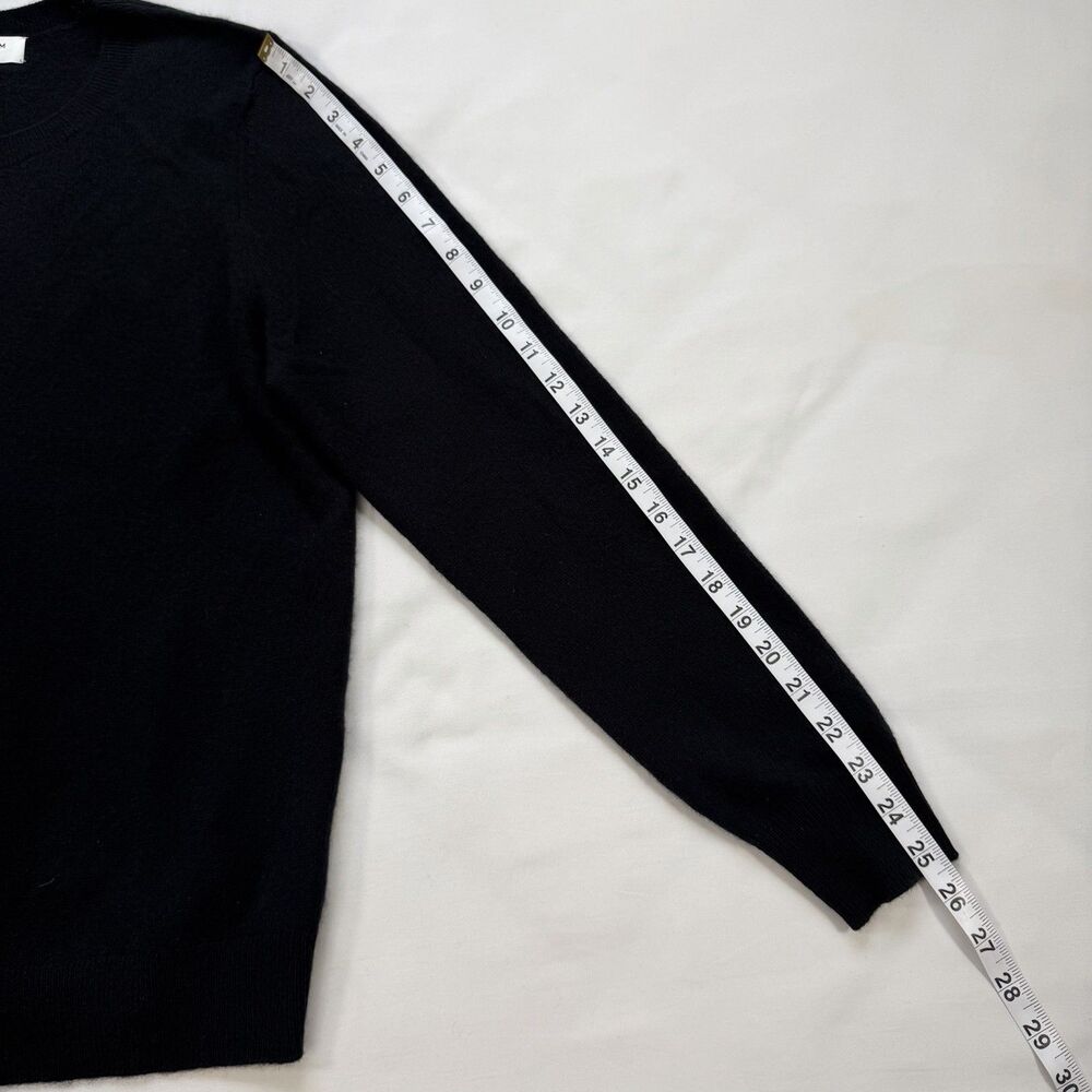 Nordstrom 100% Cashmere Crewneck Sweater Black Sz XL Minimalist Quiet Luxury NWT - Picture 7 of 11